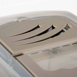 Kattentoilet eclipse transparant/grijs M - 38x56x40cm