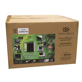 Terra Della Knockdown terrarium 45 x 45 x 60CM met metalen bovenrooster en waterdichte bodem