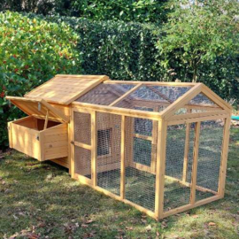 Kippenhok Forrest Premium met ren - 224x26,5x108cm.