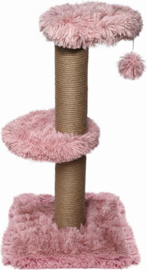 Krabpaal Fluffy Merida - roze- 34 x 34 x 67 cm