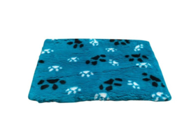 Benchkussen Teddybont Turquoise + Voetprint