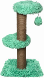 Krabpaal Fluffy Merida - groen- 34 x 34 x 67 cm