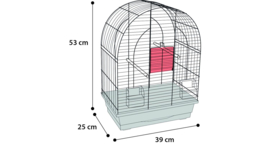 Flamingo Vogelkooi Klara 1 Wit/Grijs