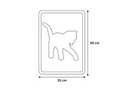 Flamingo Kattenbakmat Rosie Grijs 35X48Cm