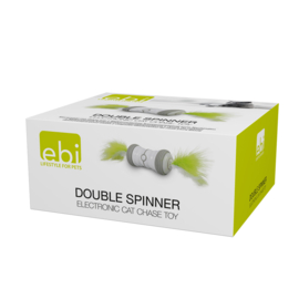 Double spinner 13x6x6cm wit/groen