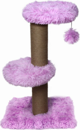 Krabpaal Fluffy Merida - lila- 34 x 34 x 67 cm