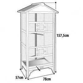 Flamingo - Voliere Nevada - Bruin - 78 x 57 x 157.5 cm