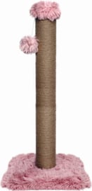 Krabpaal Fluffy Big Pole - roze- 39 x 39 x 80 cm
