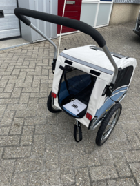 Fietskar / Jogger 2 in 1 Medium blauw / beige