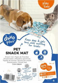 Snackmat - snuffelmat Blauw / grijs 35 x 35 cm .