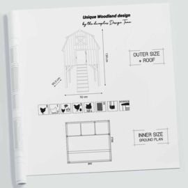 Woodland Design kippenhok Red Barn Meerkleurig