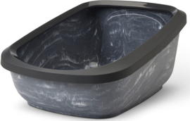 Savic ASEO Jumbo Kattenbak Marble zwart/grijs