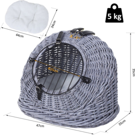 transportmand transportbox voor katten honden, 47 x 35 x 35 cm