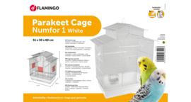 Flamingo Vogelkooi Numfor 1 Wit - Wit - 51 x 30 x 60 cm