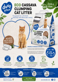 Kattenbakvulling  ECO Cassava 6 x 5L. - klontvormend