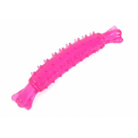 TPR Rubber kauwspeelgoed hond 18 cm - roze