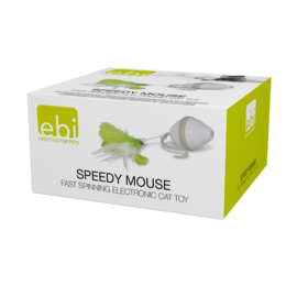 Speedy mouse 13,5x12,5x6,8cm wit/groen