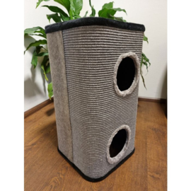 Krabton Cattower grijs/Taupe  40 x 40 x 76 cm