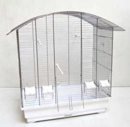 Vogelkooi Ula  chroom/Wit