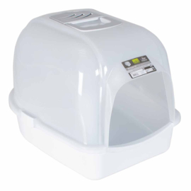 Kattentoilet eclipse transparant/wit M - 38x56x40cm