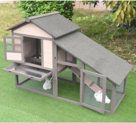 Flamingo Konijnenhok met ren Quincy Cottage