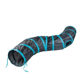 Speeltunnel snake Blauw/zwart 122x25cm