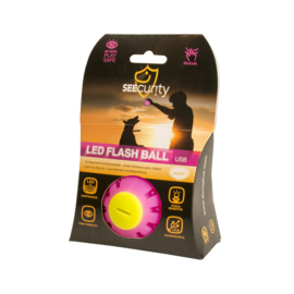 Led flash bal 10cm fuchsia