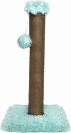 Krabpaal Fluffy Big Pole - lichtblauw- 39 x 39 x 80 cm