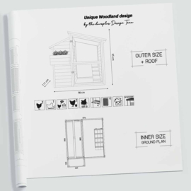Woodland Design kippenhok Cackleberry Cabin Houtkleurig