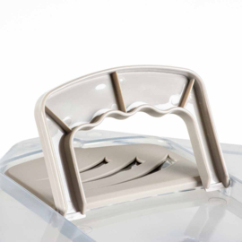 Kattentoilet prism transparant/grijs M - 38x56x40cm