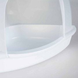 Kattentoilet prism transparant/wit M - 38x56x40cm