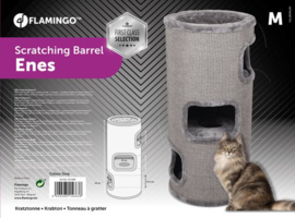 FLAMINGO Kattenkrabton Enes Grijs M 42x42x90 cm