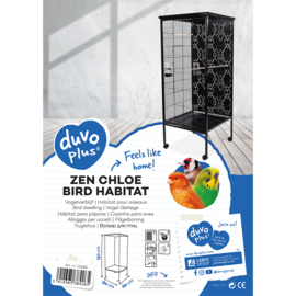 Duvoplus - Kooi - Vogel - Volière Zen Chloe 60x60x151,5cm Zwart