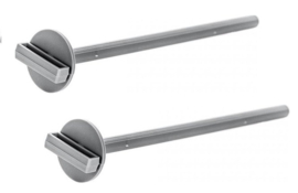 Duvo+ Zitstok kooi (plastiek) Grijs 23,5cm  verpakt per 2 stuks.