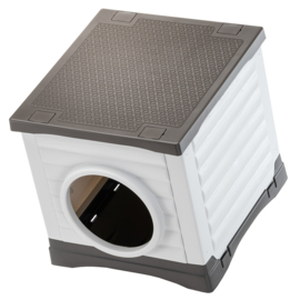 Ferplast - kattenhuis - kattenhok - slaaphuis - Huisdierhuis - Huisdierenvilla - 38,5 x 43 xh 38,5 cm