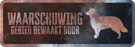 Waarschuwingsbord collie nederlands 40x13x0,3cm meerkleurig