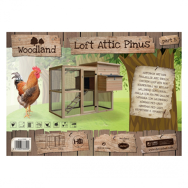 kippenhok loft attic pinus 172x146x125,5cm