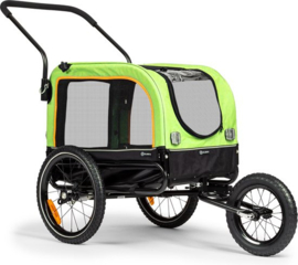 Hondenaanhanger & Hondenbuggy Groen Zwart