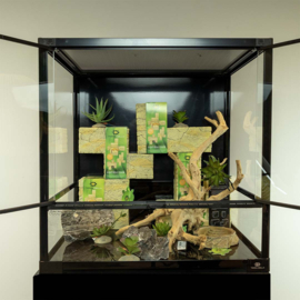 Terra Della Knockdown terrarium 90 x 45 x 45CM met metalen bovenrooster en waterdichte bodem