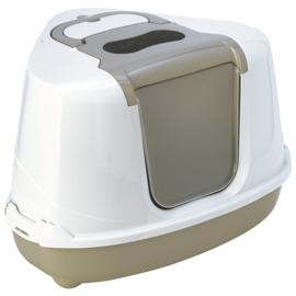 Moderna Flip Hoekkattenbak - Beige - 56 x 45 x 39 cm