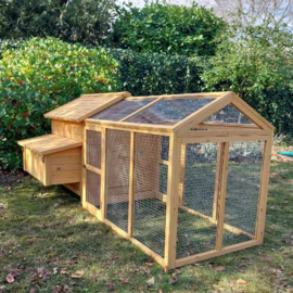 Kippenhok Forrest Premium met ren - 224x26,5x108cm.