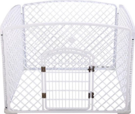 puppyren kamerkennel playpen | Kunststof | Wit. 4-delig.