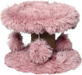 Krabpaal Fluffy Lycia - roze- 25 x 25 x 20 cm