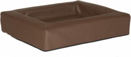 LOUNGEBED HONDENKUSSEN LEATHERLOOK bruin