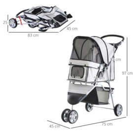 Buggy 3wieler Lichtgrijs