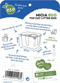 Duvo+ Kattenbak Eco Top Micia - Taupe/Zwart - 57x37x38cm