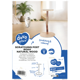 Krabpaal noah natural wood beige