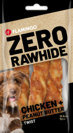SNACK ZERO RAWHIDE STAAFJES MET KIP & PINDAKAAS