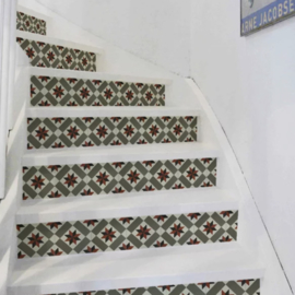 Stair Sticker CEMENT TILE OLIVE
