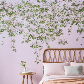 Classic Clematis Mural Pink
